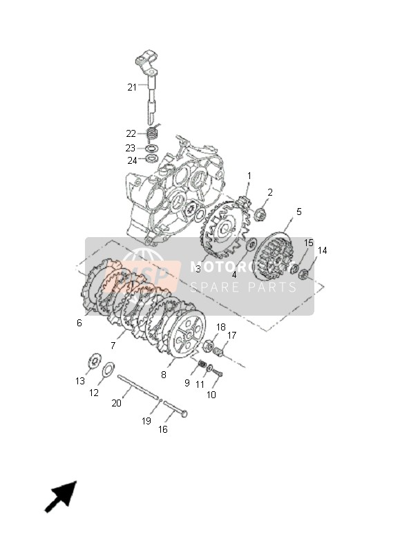 Yamaha TZR50 2011 Embrayage pour un 2011 Yamaha TZR50